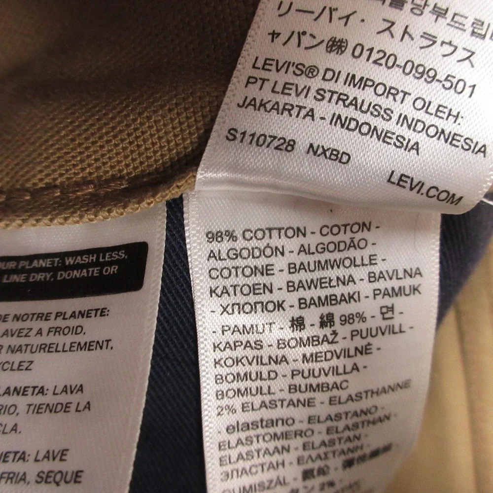 Levis Jeans Mens 36x32 Tan 565 Workwear Loose Straight Strong Carpenter Pants